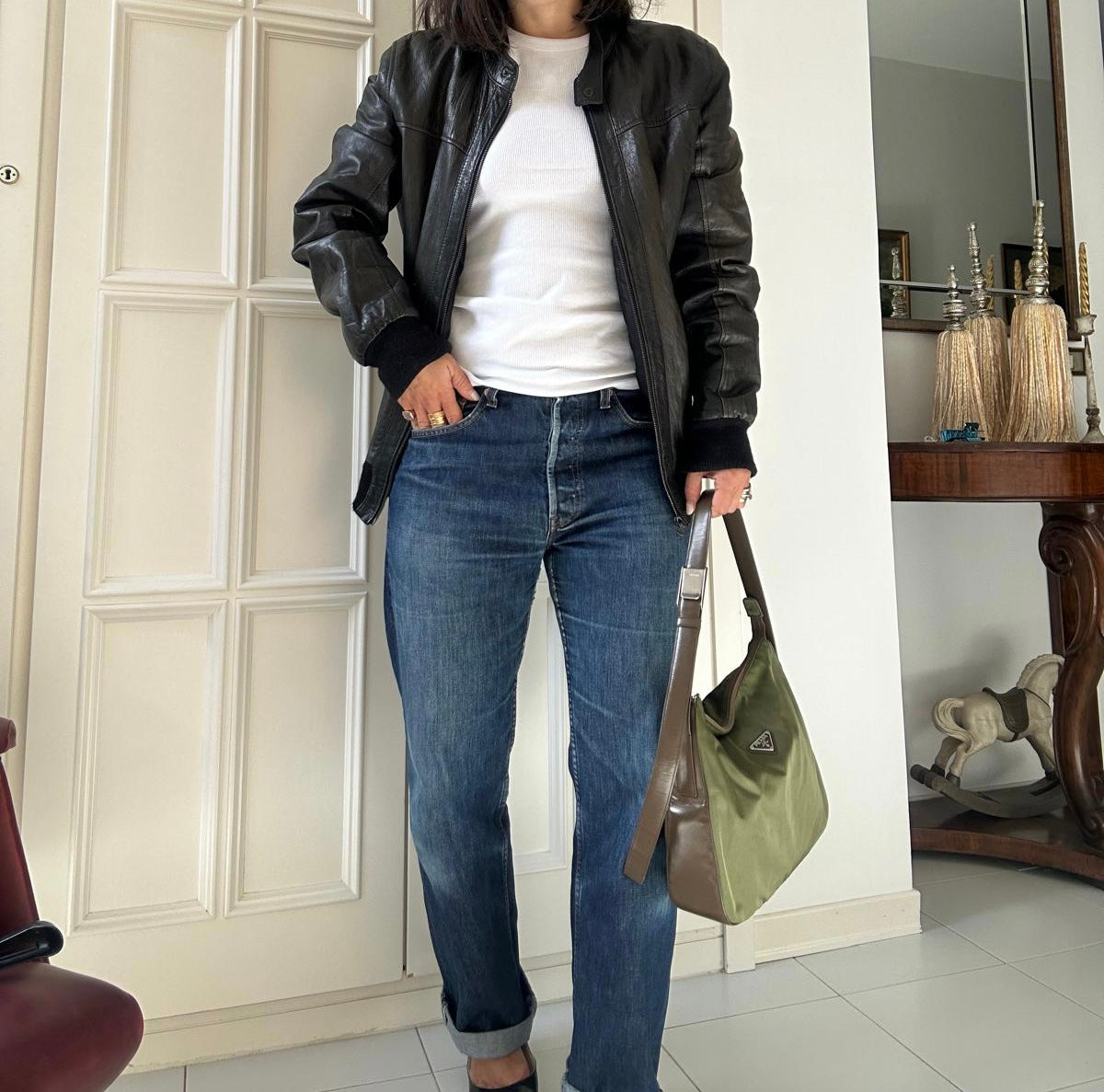 Bomber in pelle