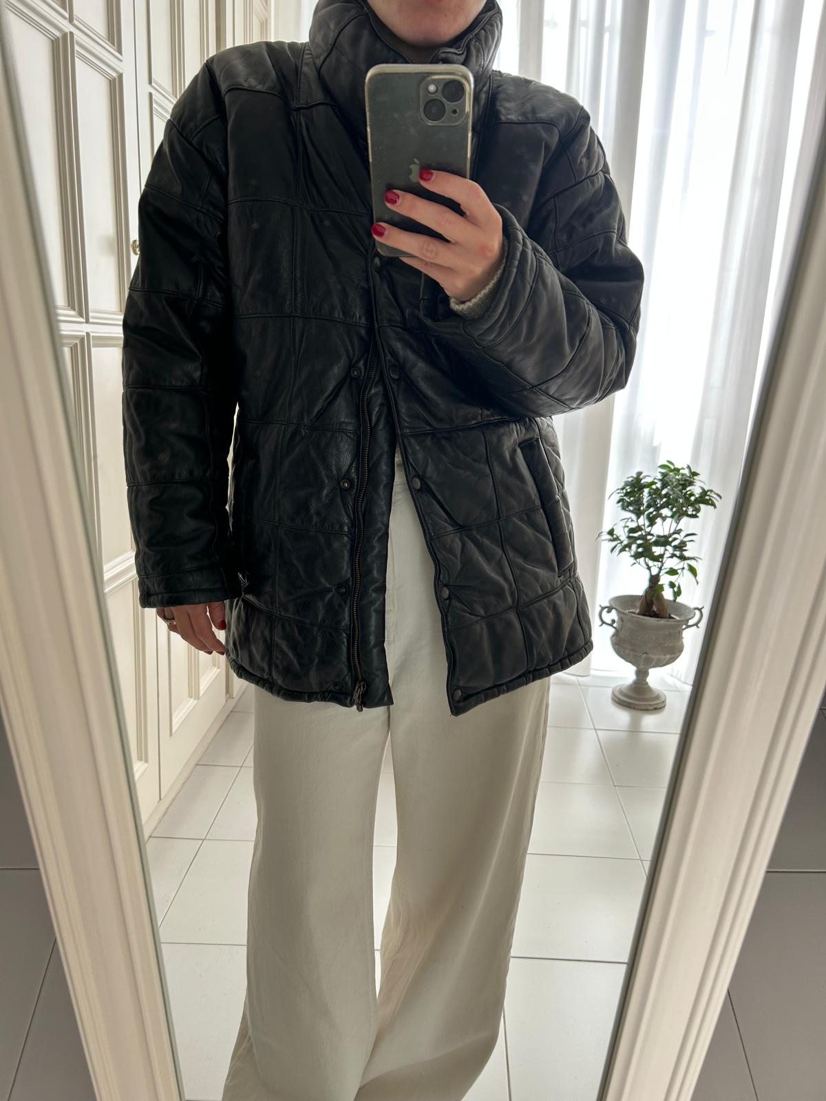 Giubbotto piuma e pelle