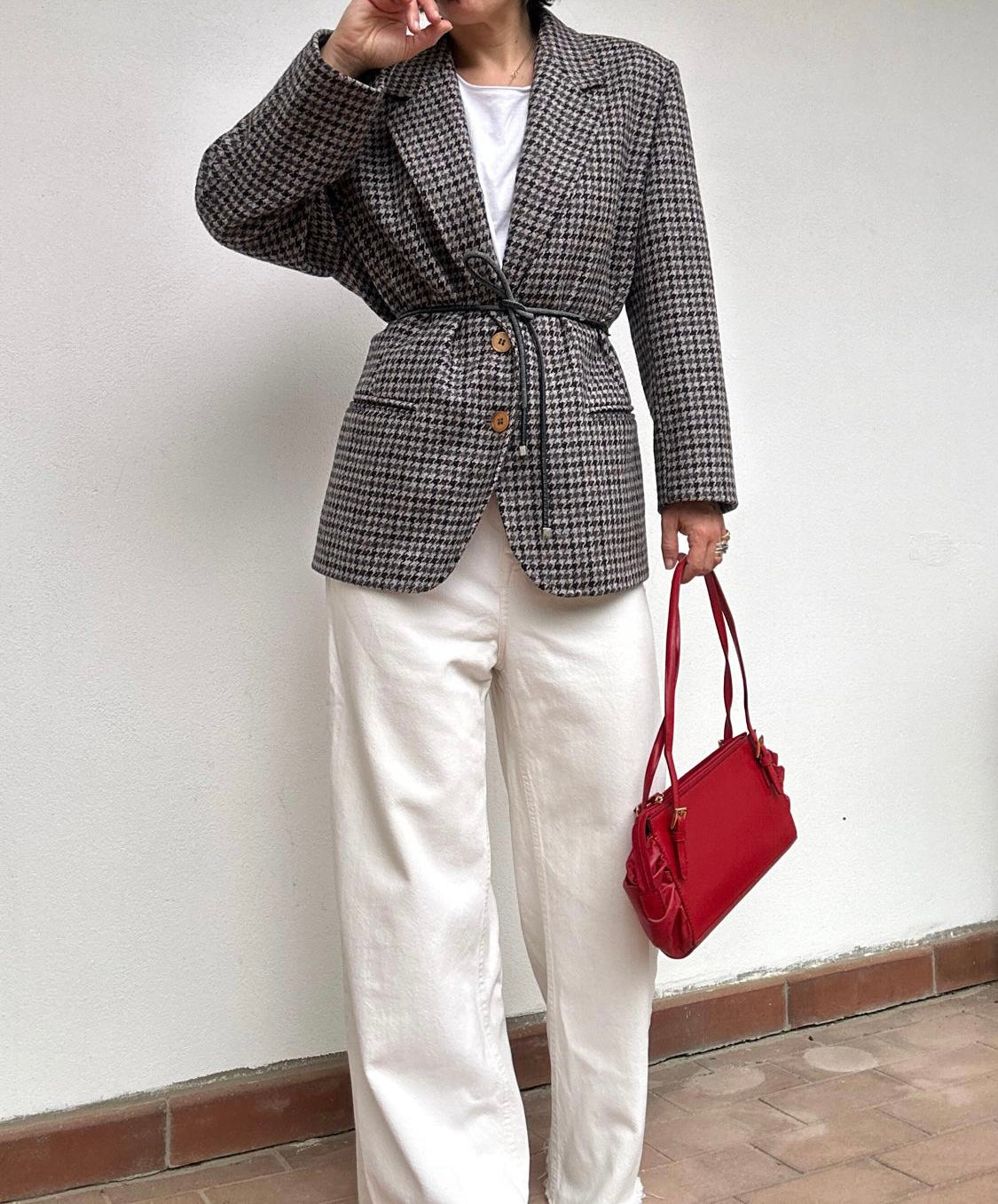 Blazer pied de poule