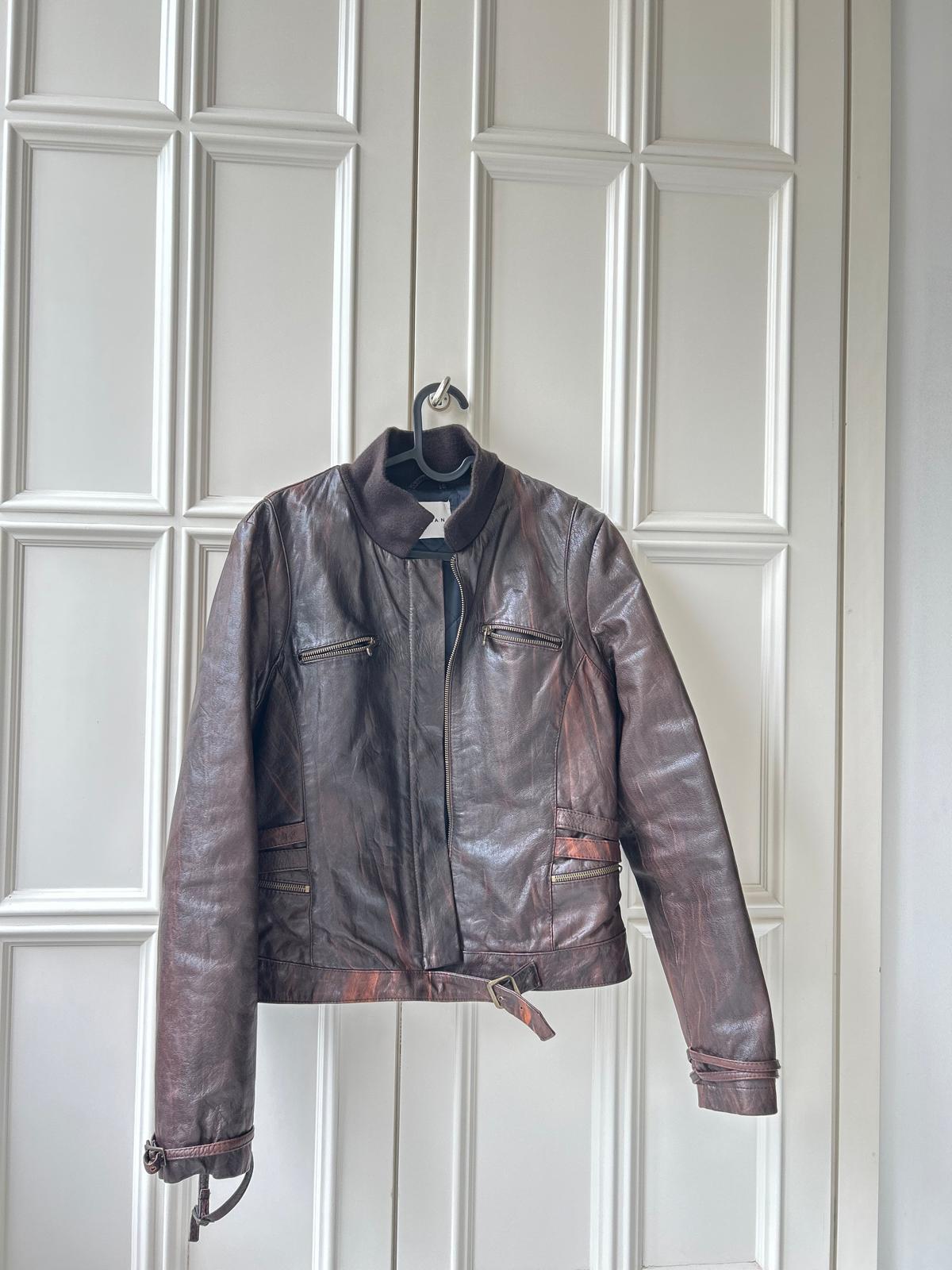 Biker vintage pelle borgogna