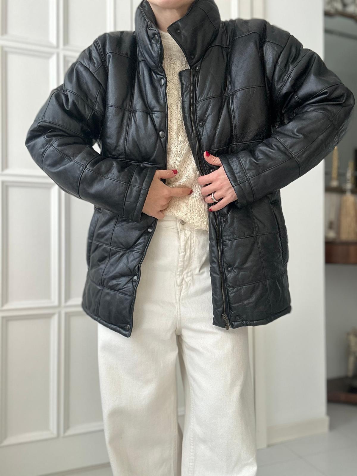 Giubbotto piuma e pelle