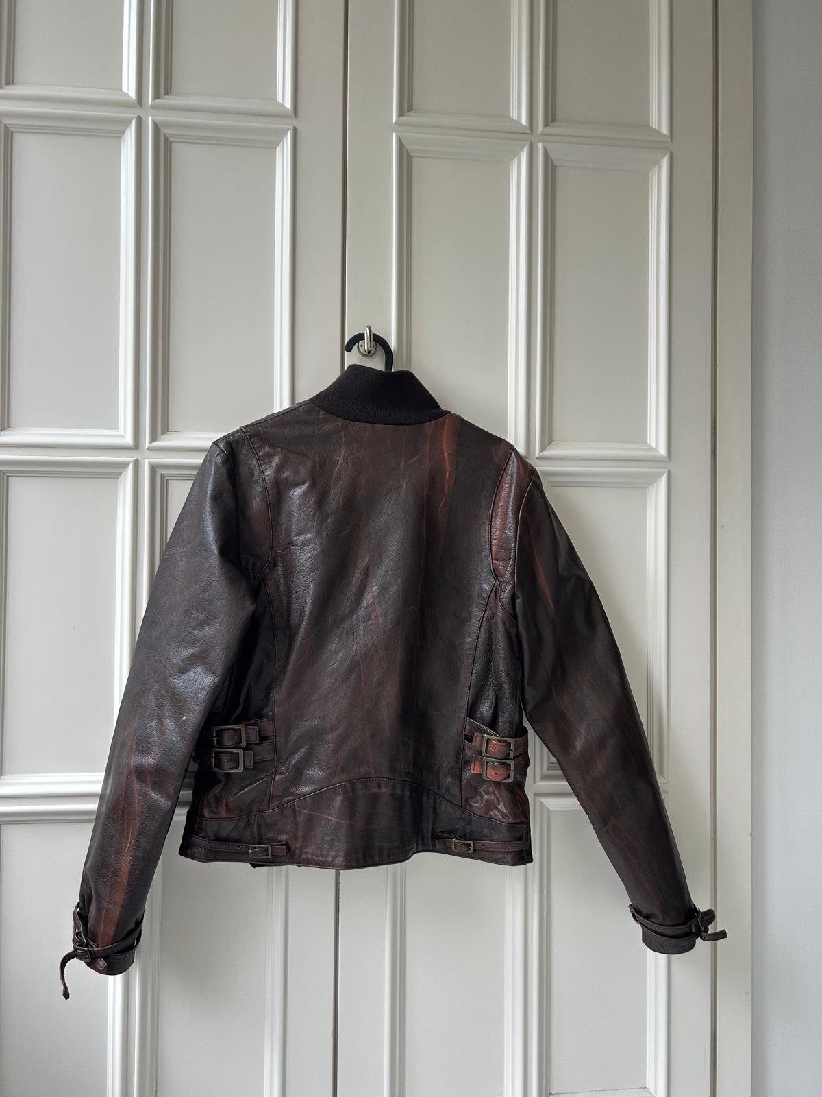 Biker vintage pelle borgogna