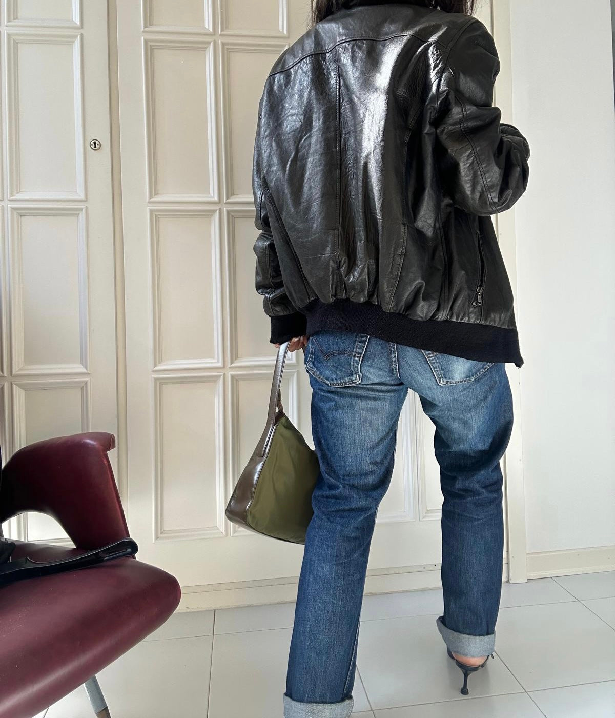 Bomber in pelle