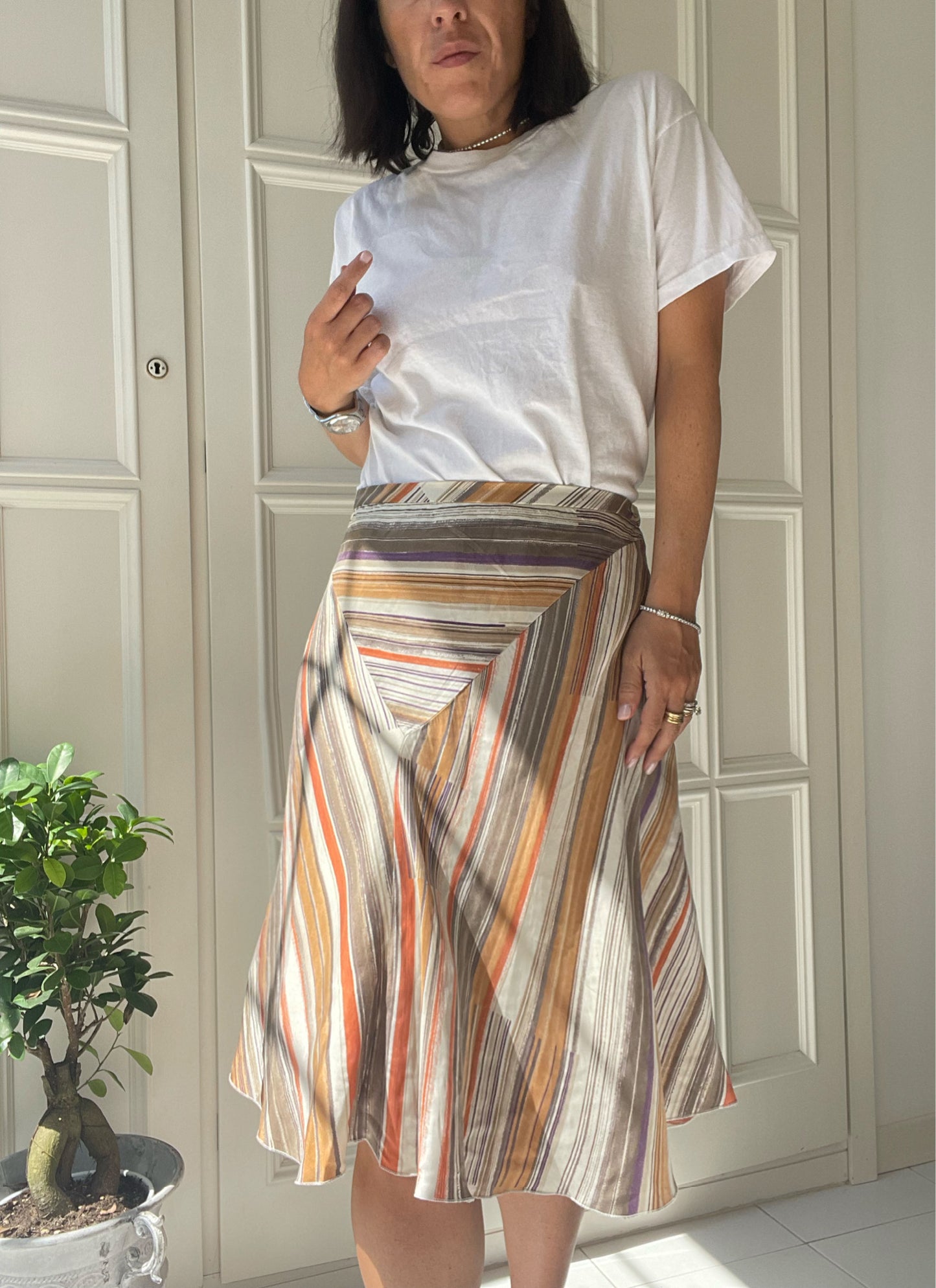 Gonna vintage in pura seta Max Mara