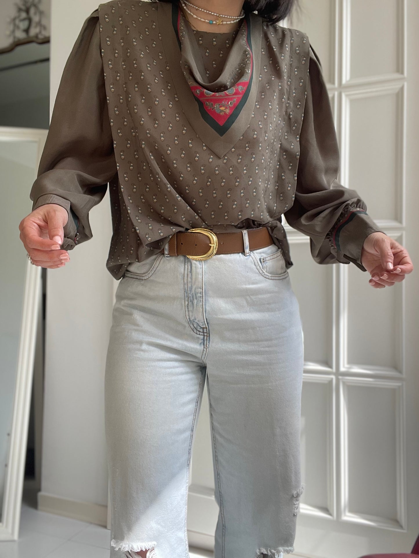 Blusa in seta bandana