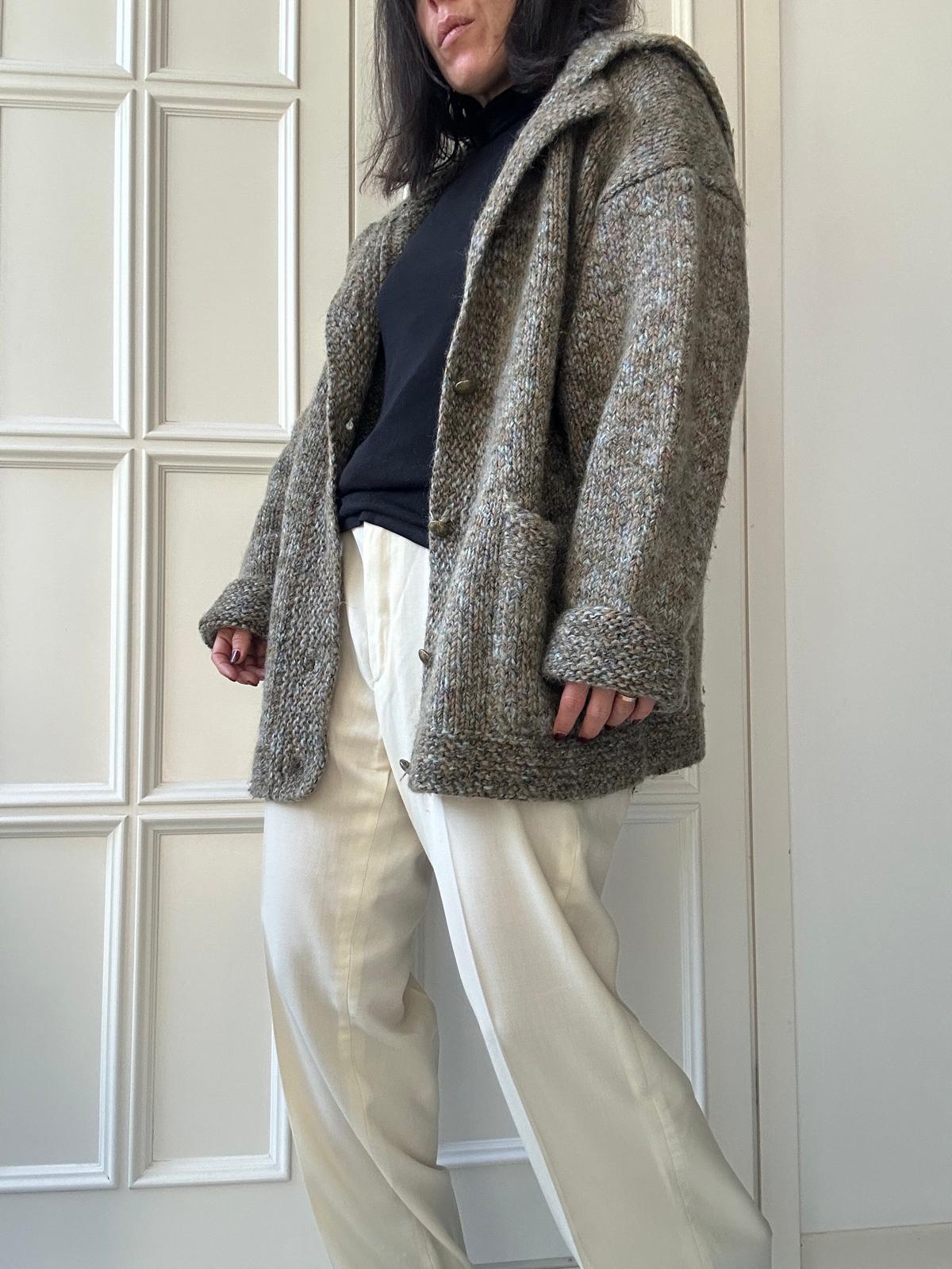 Cardigan con cappuccio