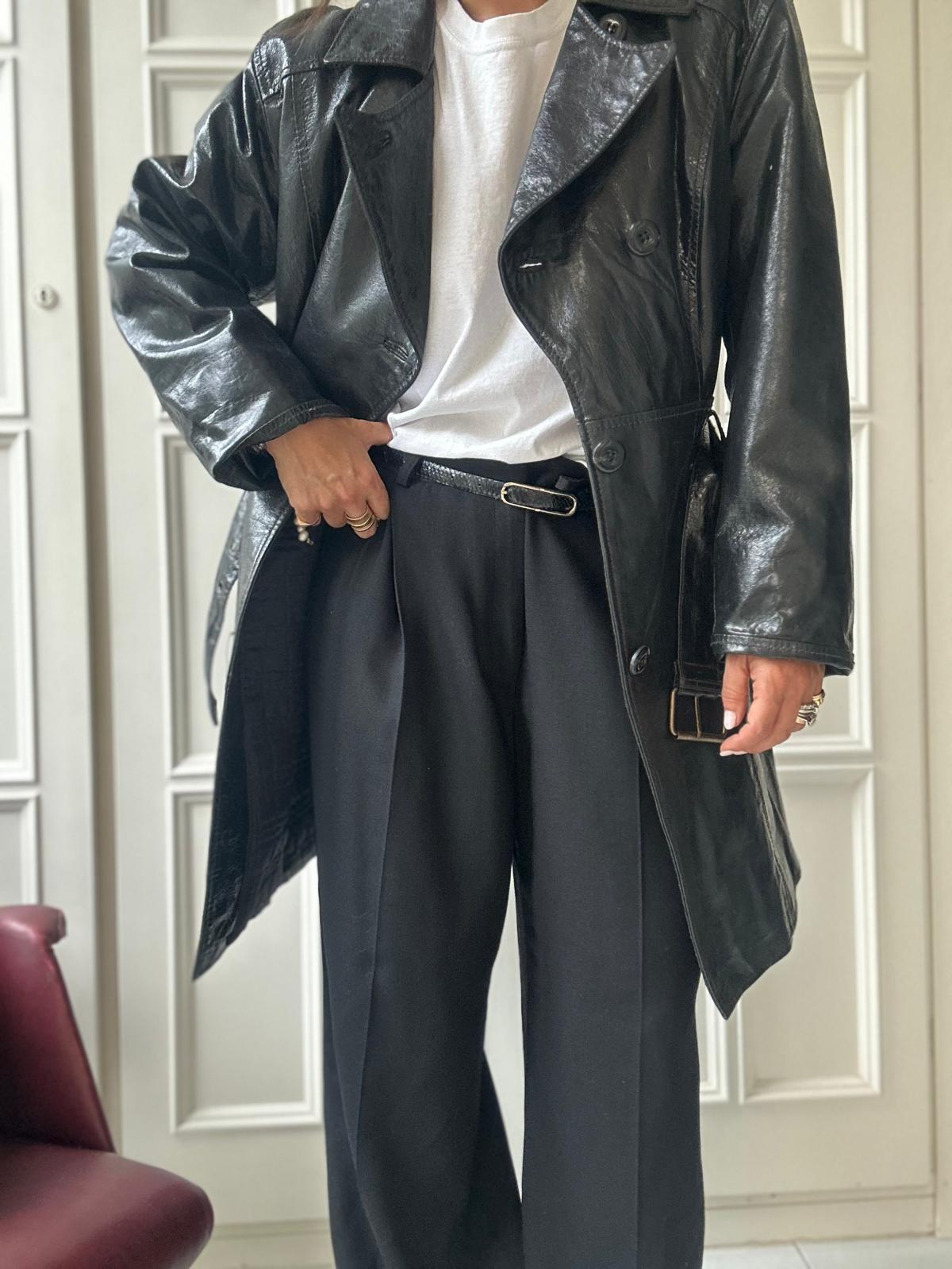 Trench in pelle