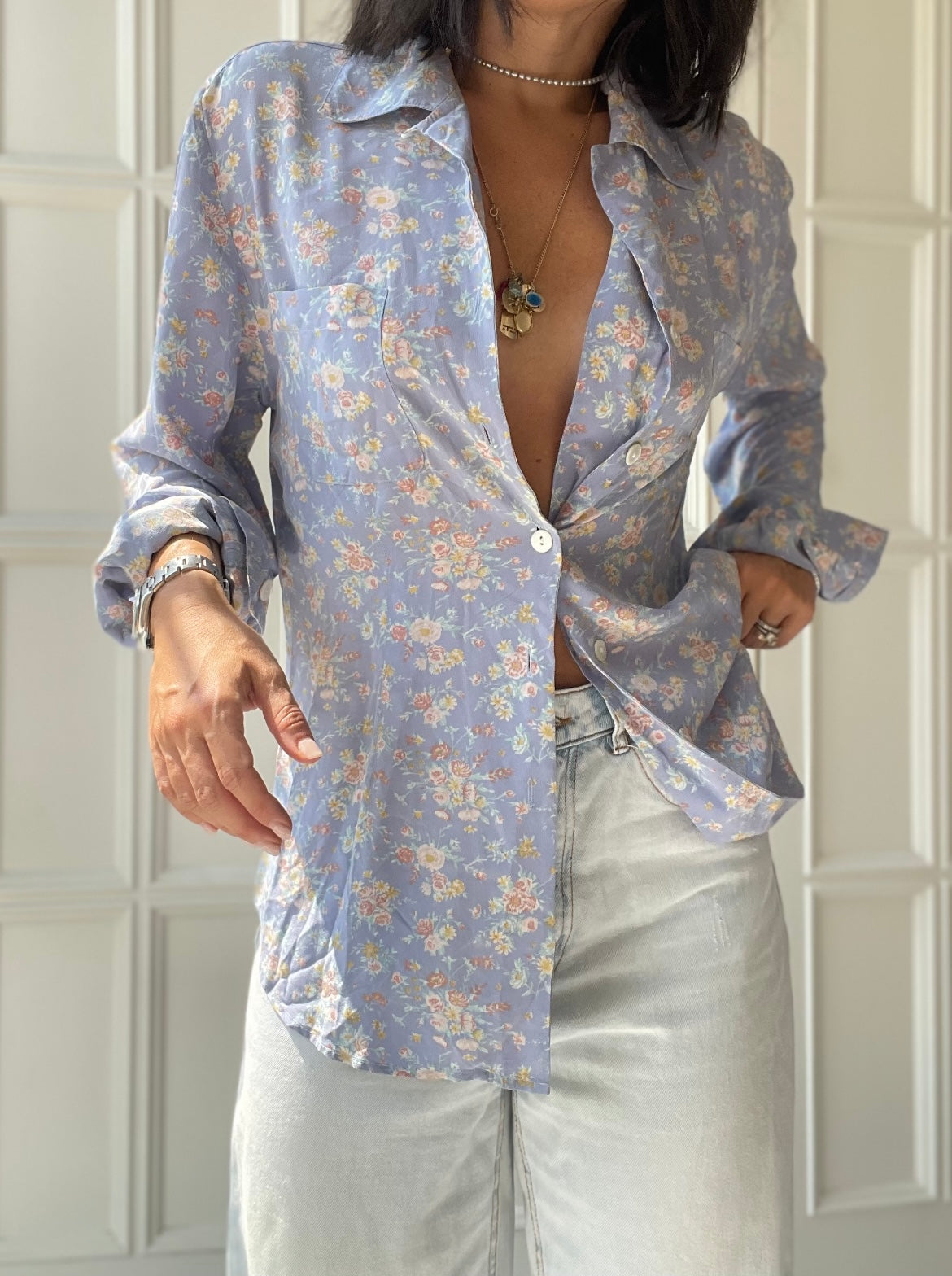 CAMICIA VINTAGE PURA SETA LIBERTY