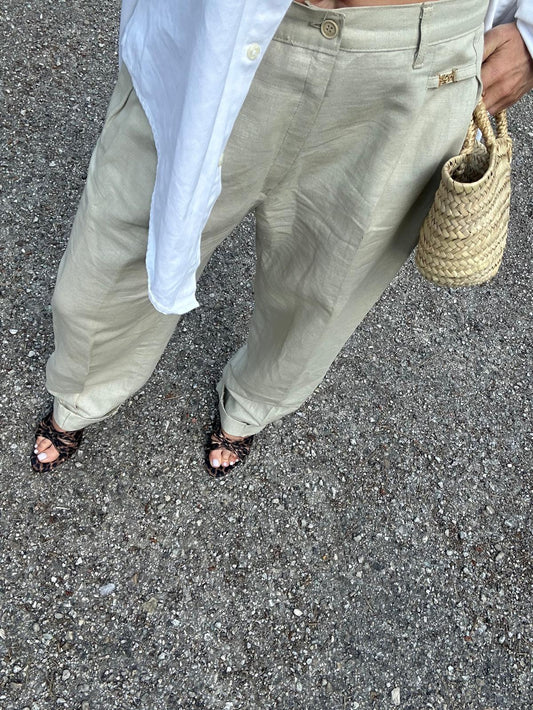 Pantalone sartoriale in lino