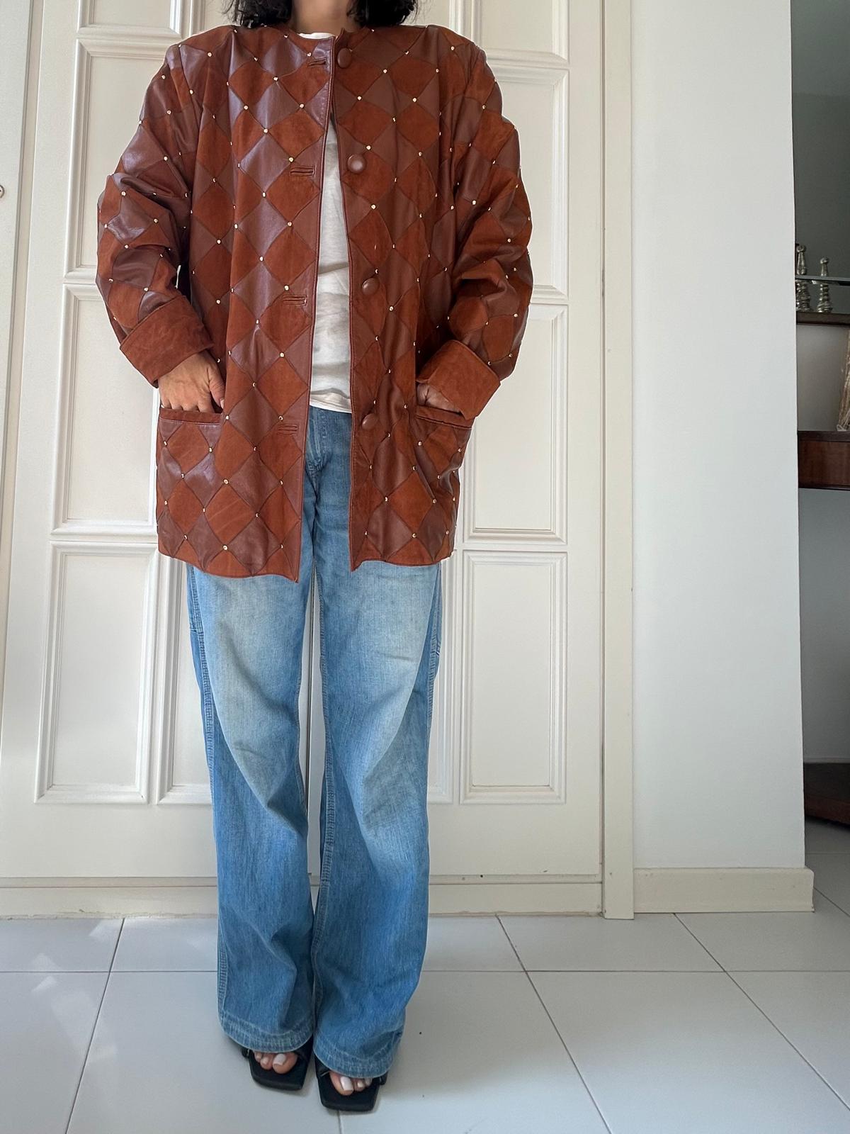 Giacca pelle e camoscio