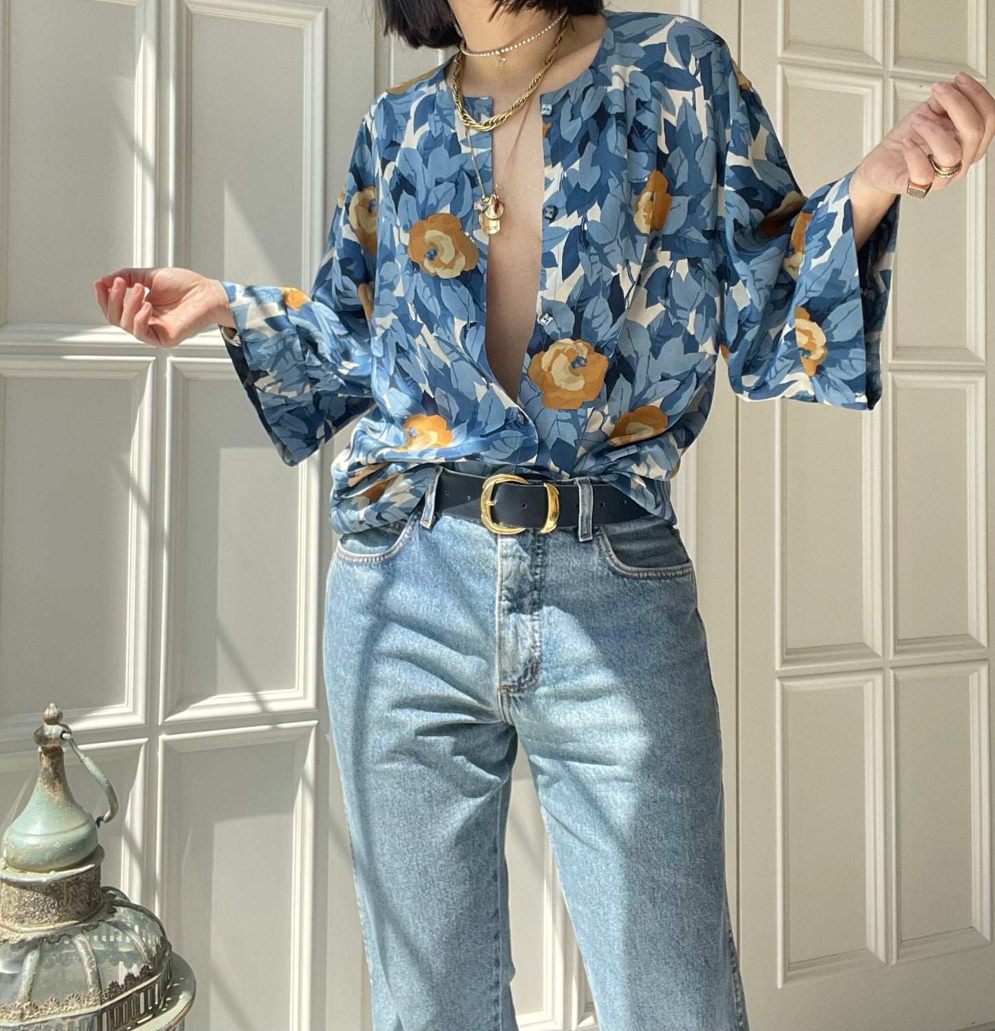 CAMICIA KIMONO IN SETA