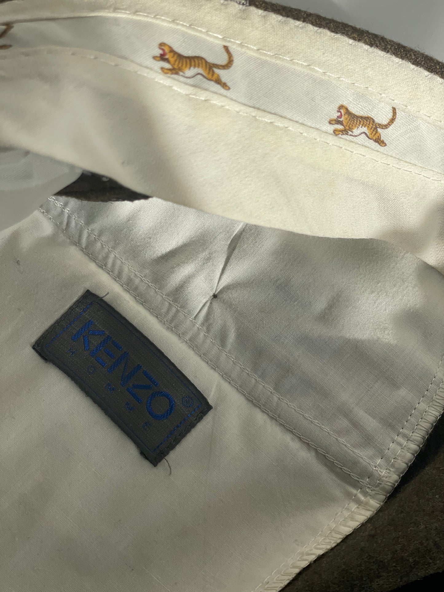 KENZO PURE WOOL GREEN PANTS