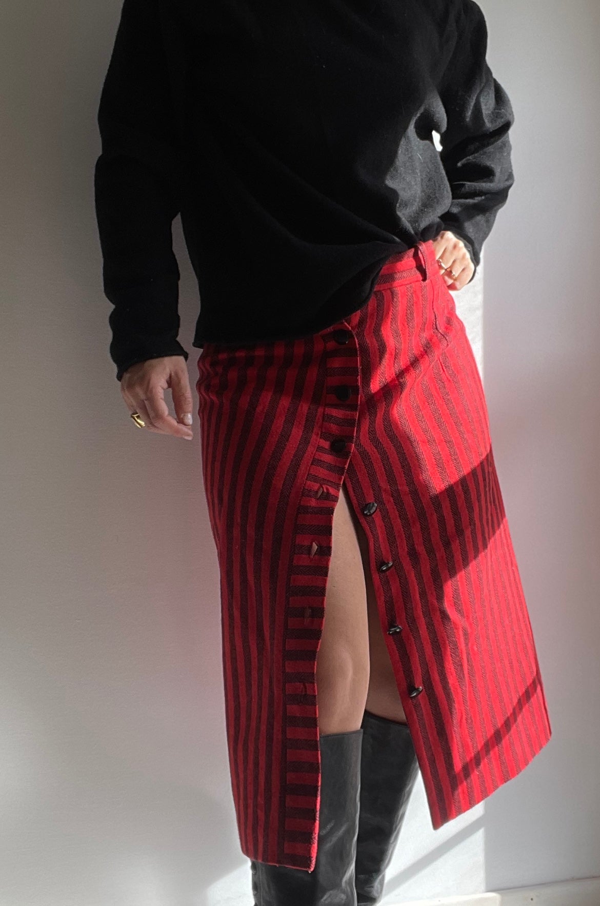 WOOL MIDI SKIRT