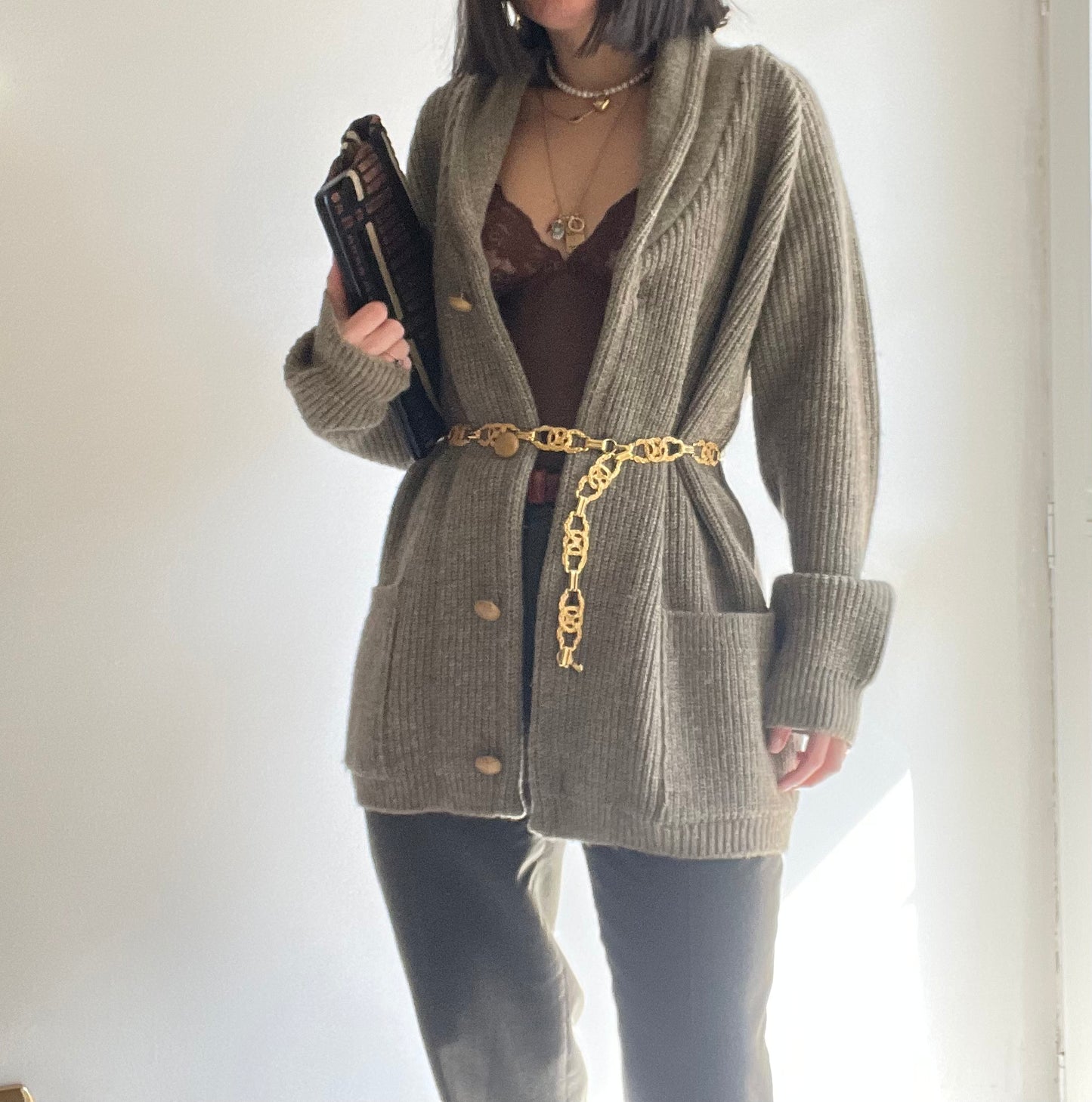 CARDIGAN IN ALPACA E LANA