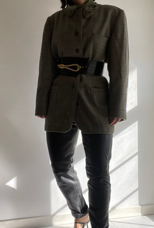 WOOL CHECKED CHANEL JACKET