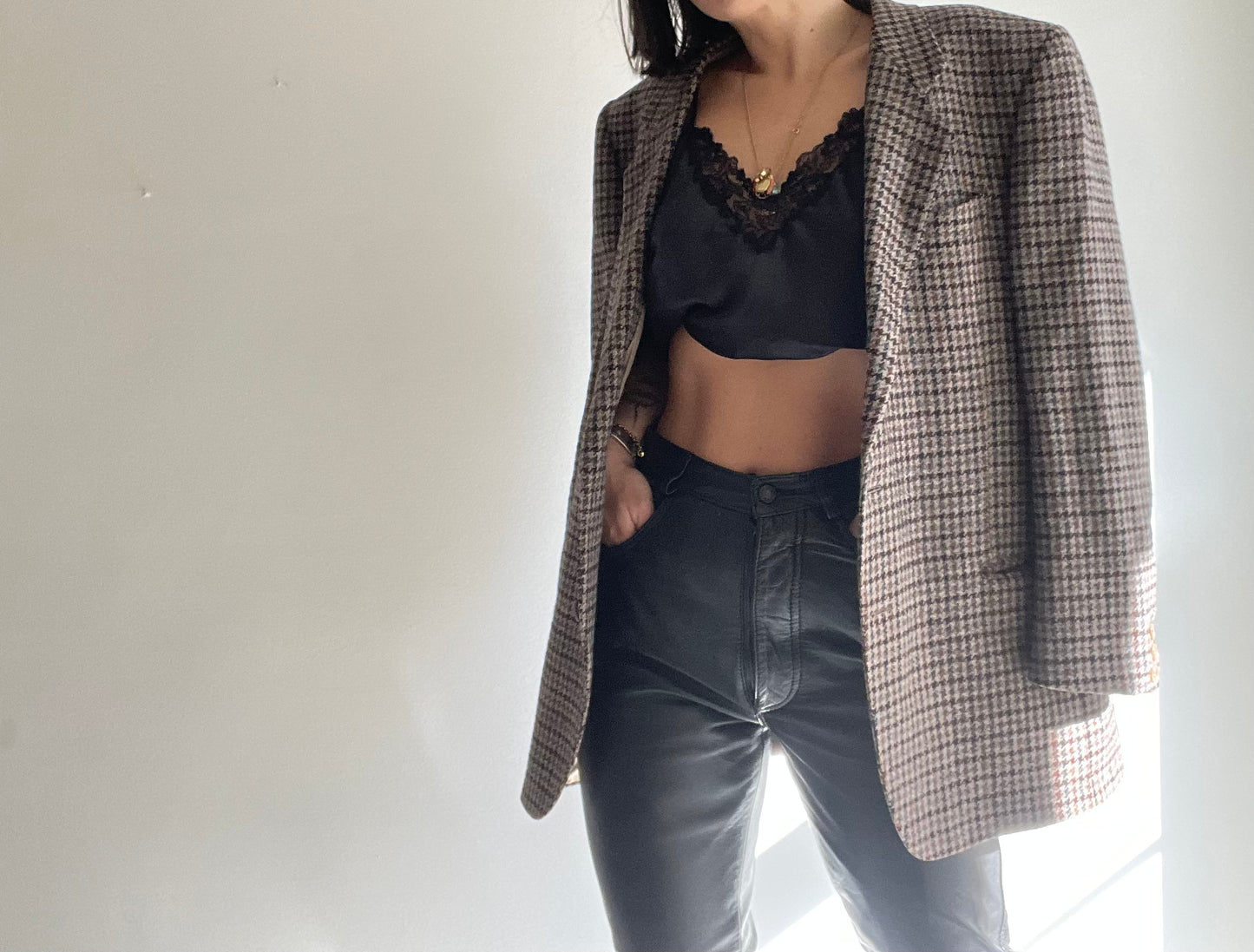 BALLANTYNE WOOL PIED DE POULE BLAZER