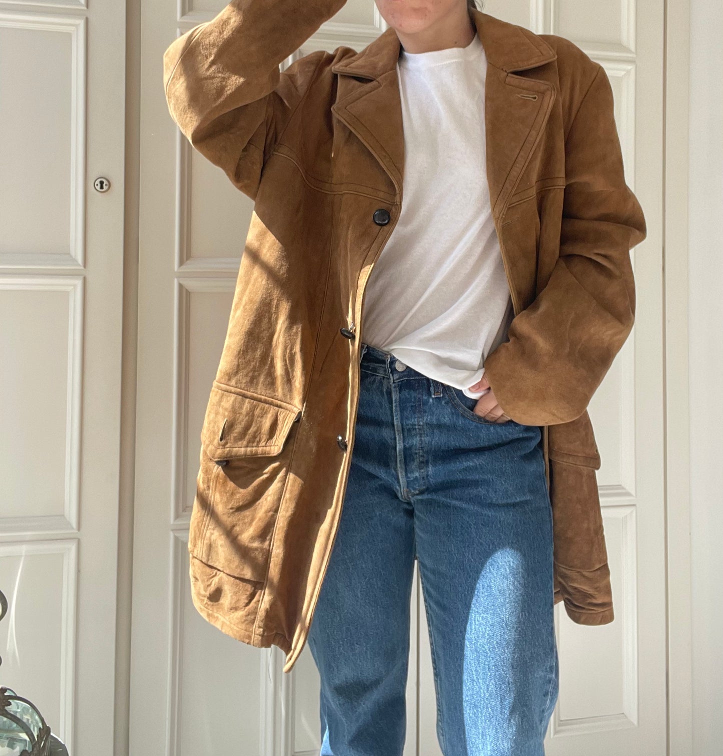 GIACCA CAMOSCIO OVERSIZE