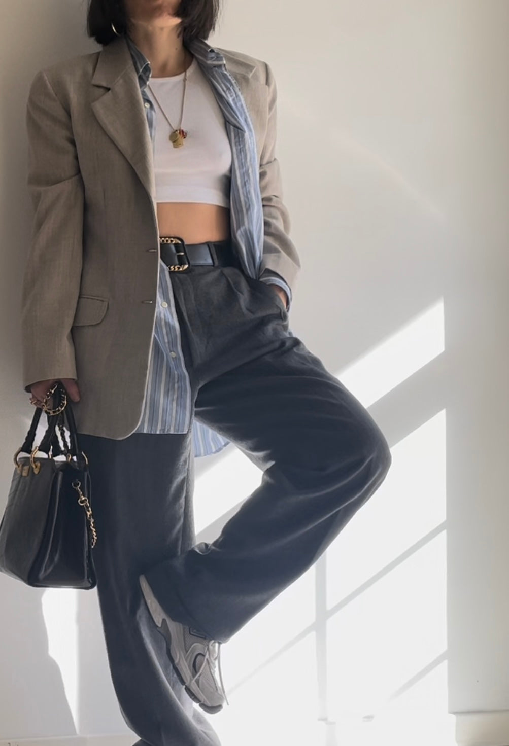 MADE IN ITALY 100% FRESCO LANA GREY BLAZER