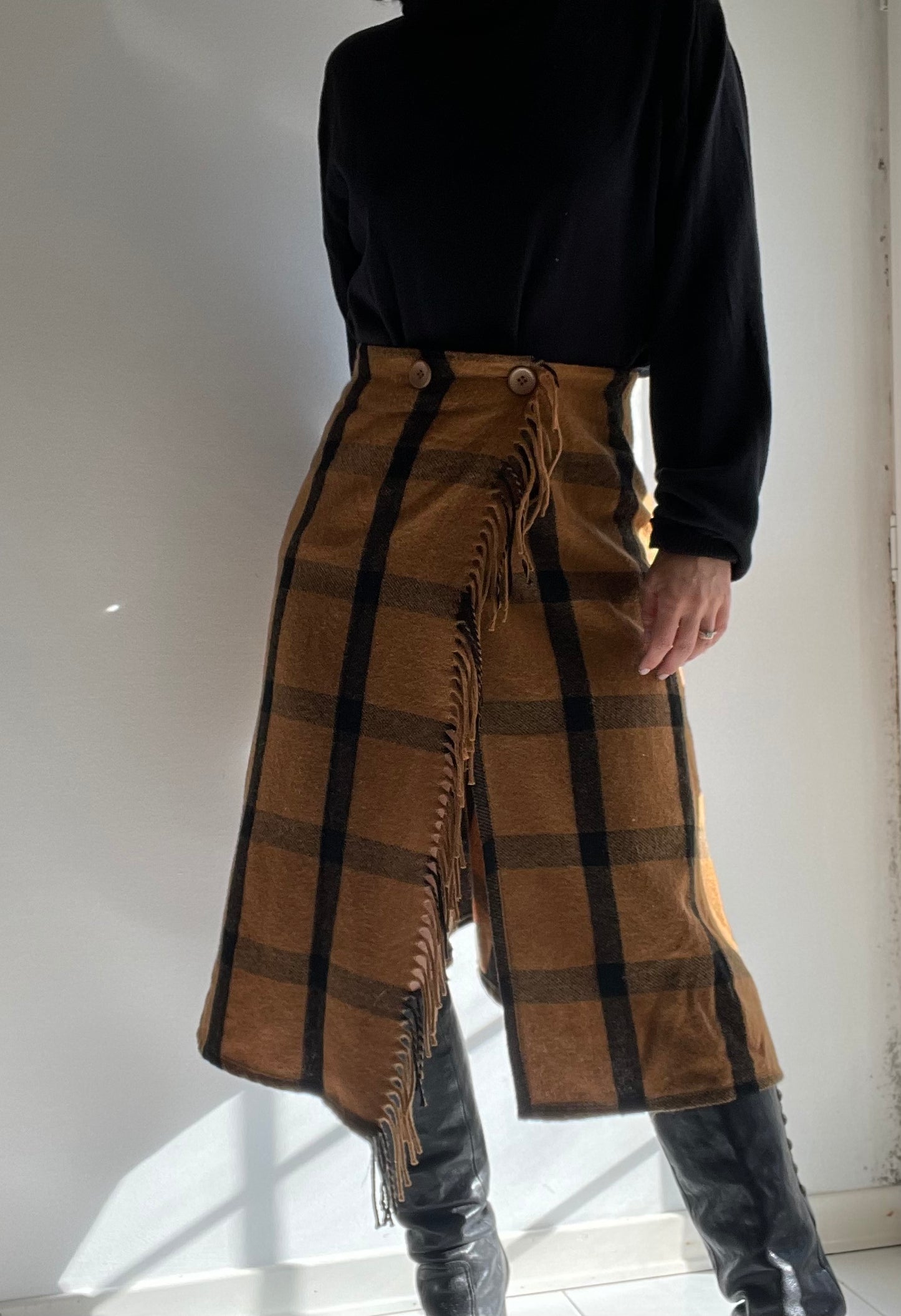 CASHMERE MIDI SKIRT