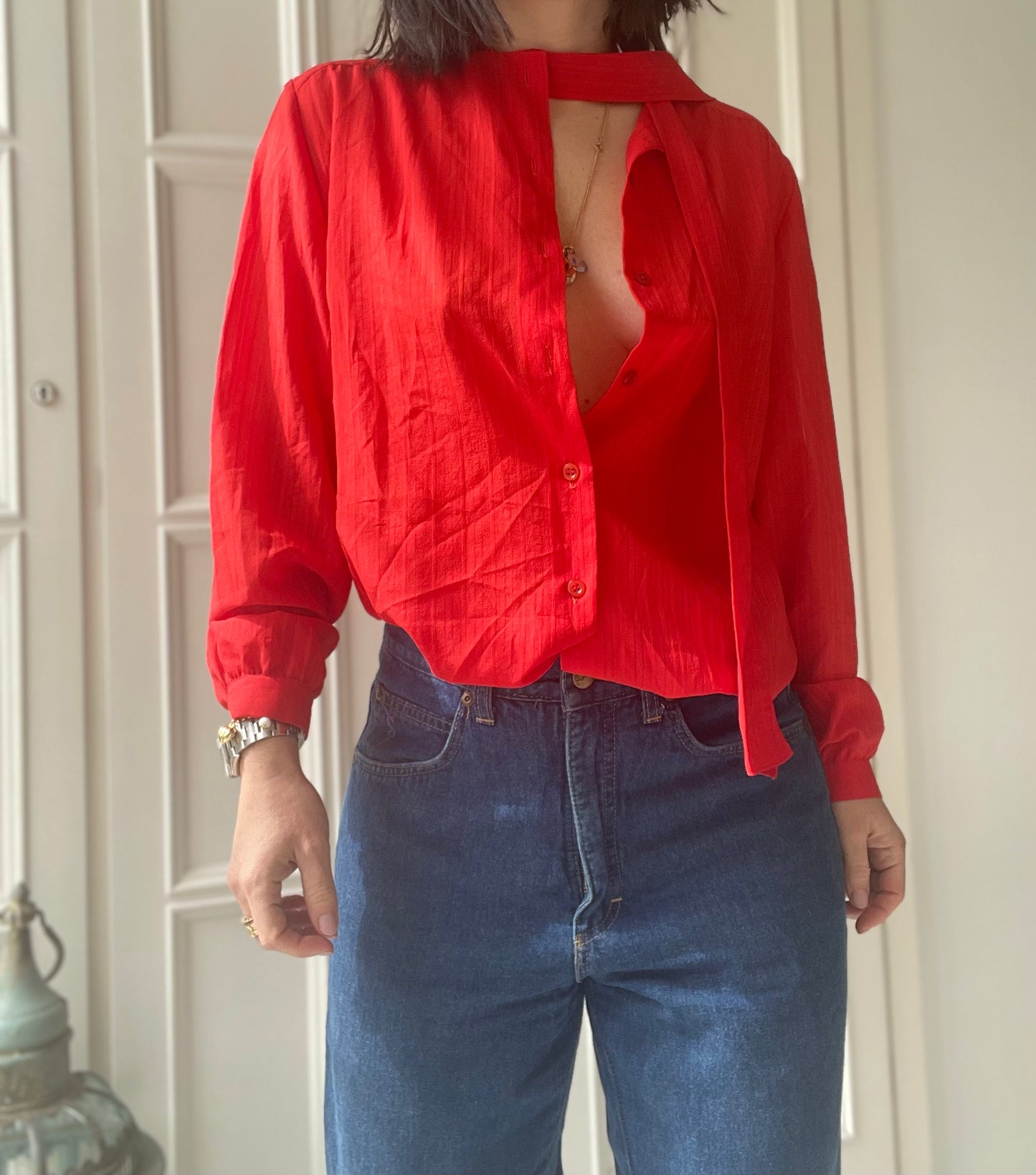 CAMICIA CHIFFON ROSSO