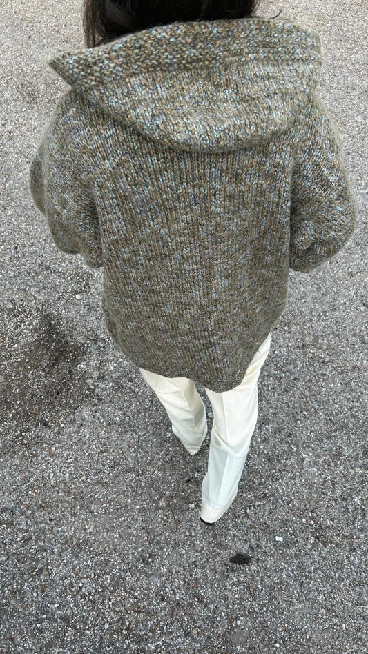 Cardigan con cappuccio