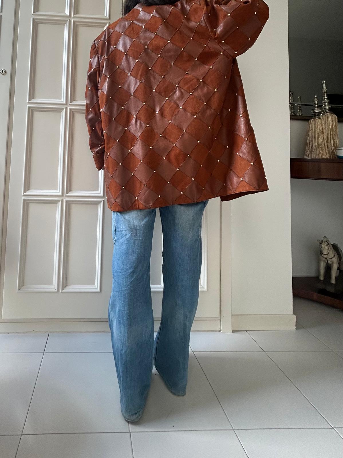 Giacca pelle e camoscio