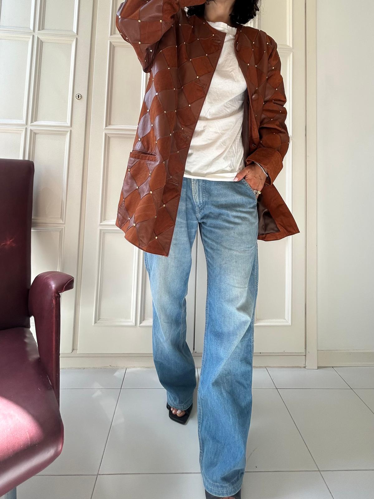 Giacca pelle e camoscio