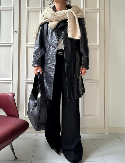 Trench in pelle