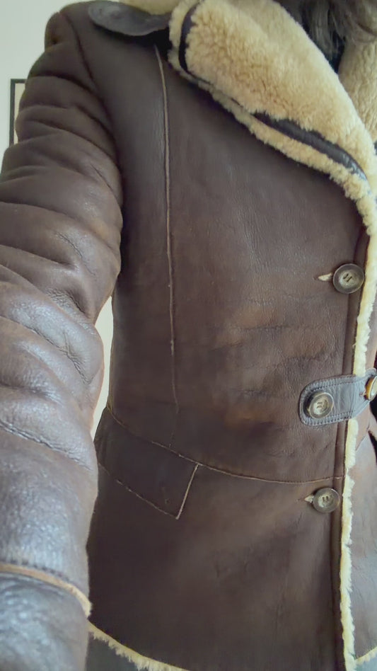Montone shearling cioccolato