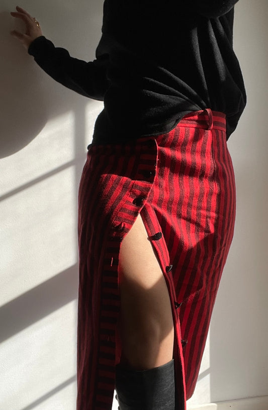 WOOL MIDI SKIRT
