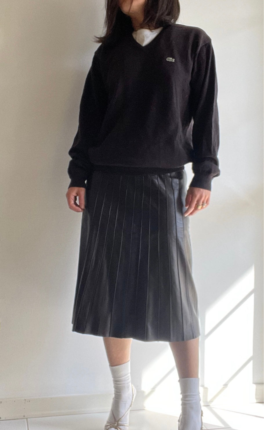 Ciccolate leather skirt